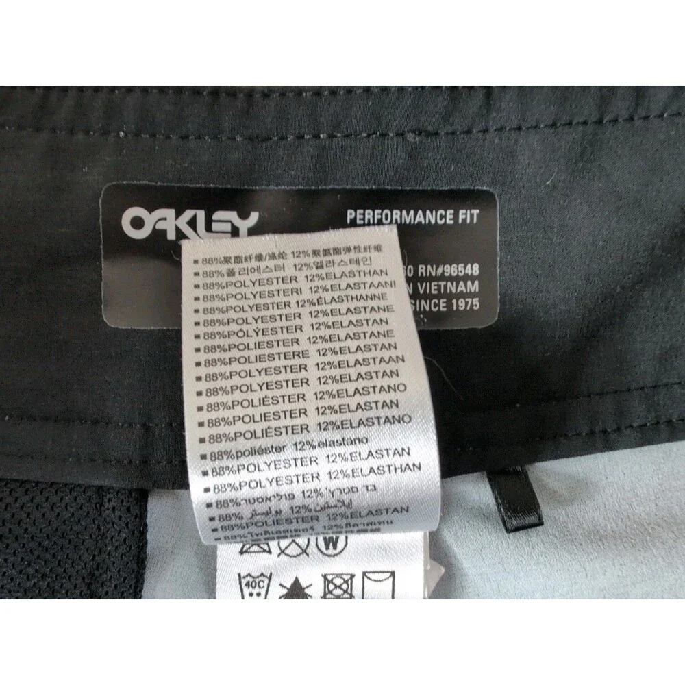 Oakley Board Shorts 33 Mens Black & Purple Back Pocket Swim Trunks
